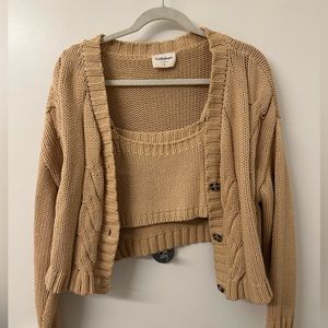 Callahan Cardigan Set in Nude in small